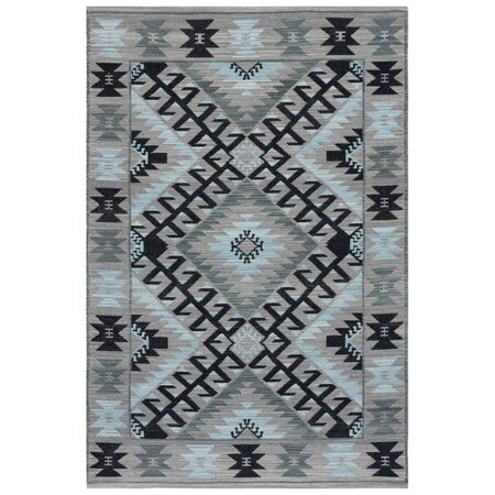 Safavieh 8 x 10 ft. Kilim Hand Woven Rectangle Area Rug Grey & Black KLM330F-8